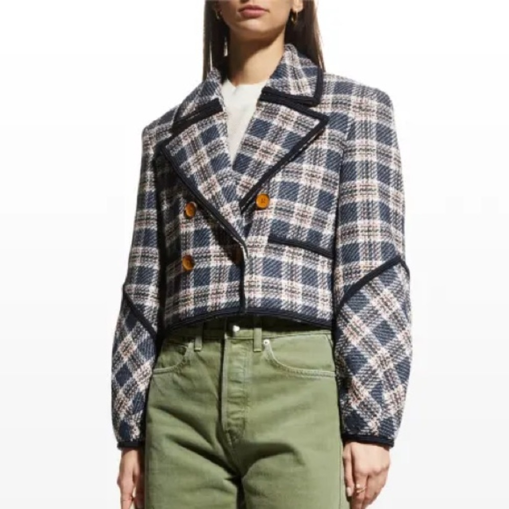NWOT Veronica Beard Aise Cropped Tweed Jacket – Size 0 - Picture 14 of 14